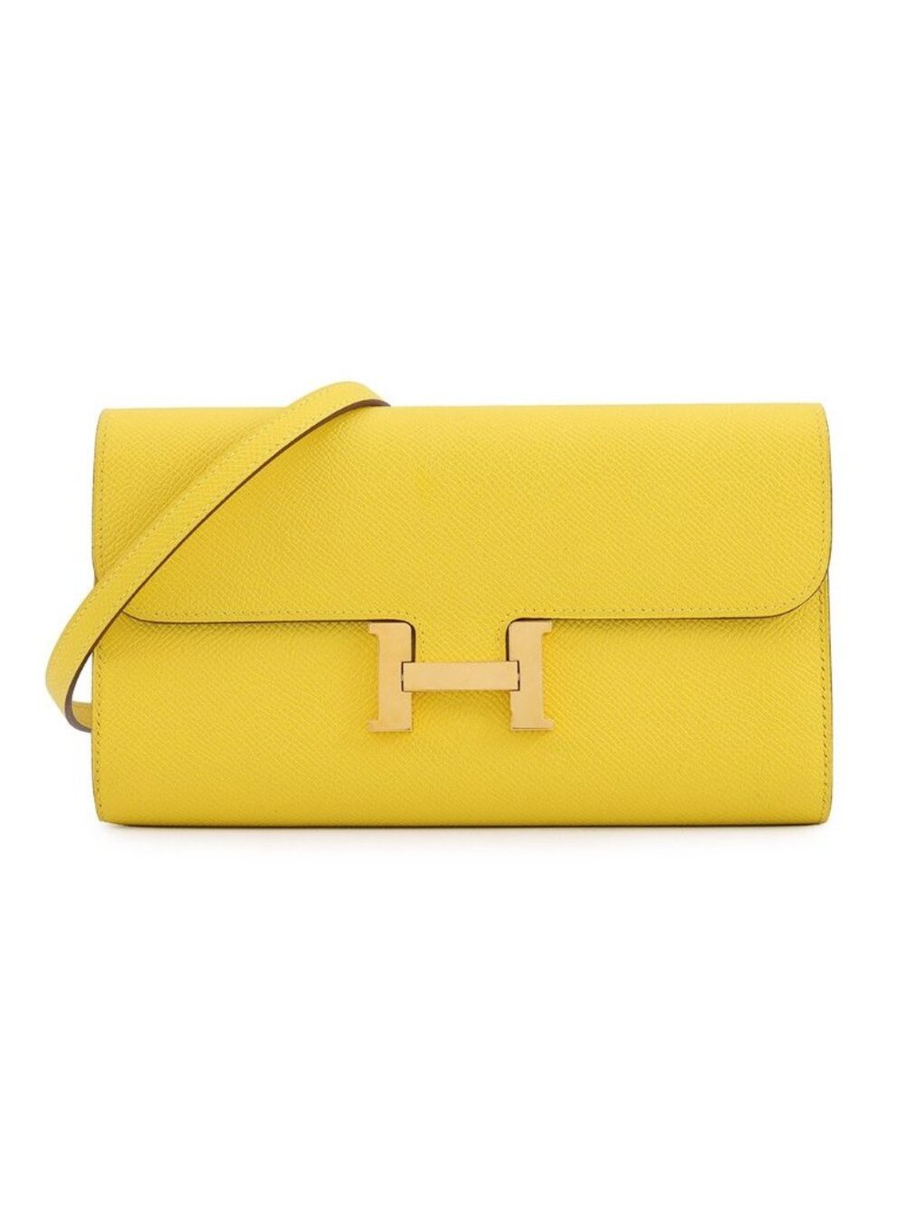 Hermes Wallet Constance to Go Long Jaune Naple Gold Epsom